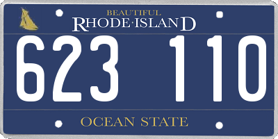 RI license plate 623110