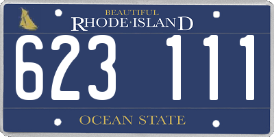 RI license plate 623111
