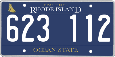 RI license plate 623112