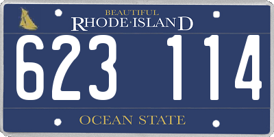RI license plate 623114