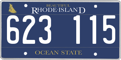 RI license plate 623115