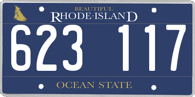 RI license plate 623117