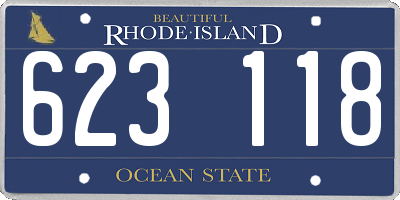 RI license plate 623118