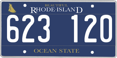 RI license plate 623120