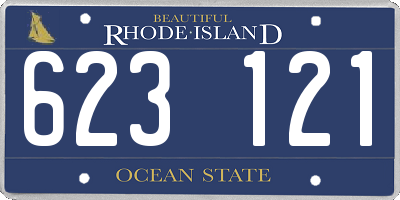 RI license plate 623121