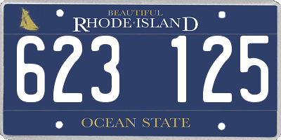 RI license plate 623125