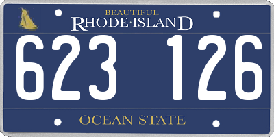 RI license plate 623126