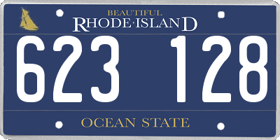 RI license plate 623128