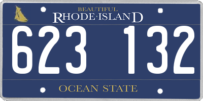 RI license plate 623132