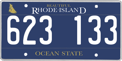 RI license plate 623133