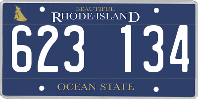 RI license plate 623134