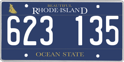 RI license plate 623135