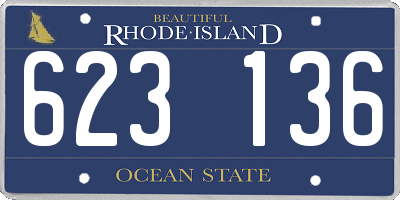 RI license plate 623136