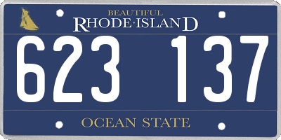RI license plate 623137
