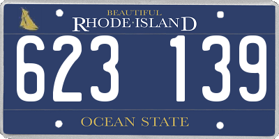 RI license plate 623139