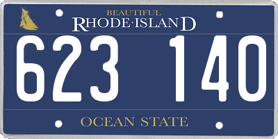 RI license plate 623140