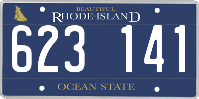 RI license plate 623141