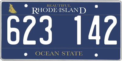 RI license plate 623142