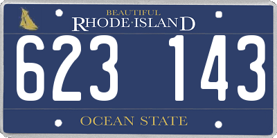 RI license plate 623143