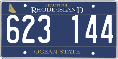 RI license plate 623144