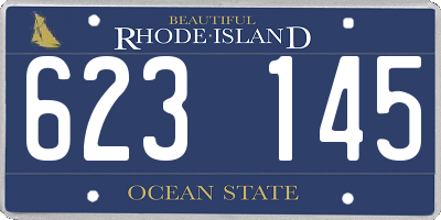 RI license plate 623145