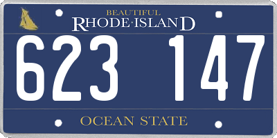 RI license plate 623147