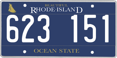RI license plate 623151