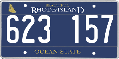 RI license plate 623157