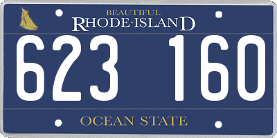RI license plate 623160