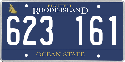 RI license plate 623161