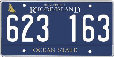 RI license plate 623163