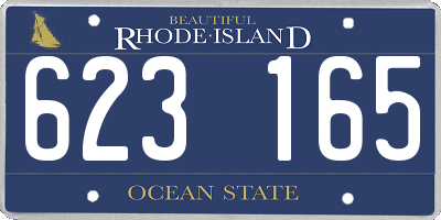 RI license plate 623165