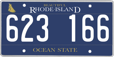 RI license plate 623166