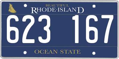 RI license plate 623167