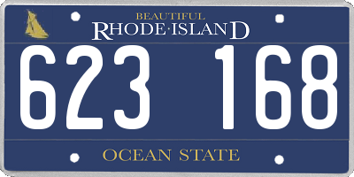 RI license plate 623168