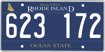 RI license plate 623172