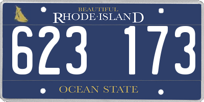 RI license plate 623173