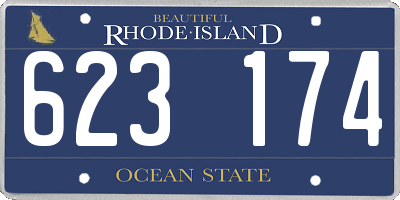RI license plate 623174