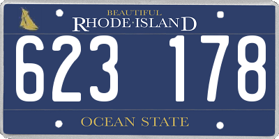 RI license plate 623178
