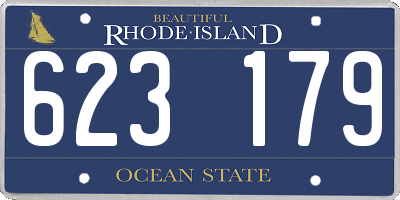 RI license plate 623179