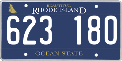 RI license plate 623180
