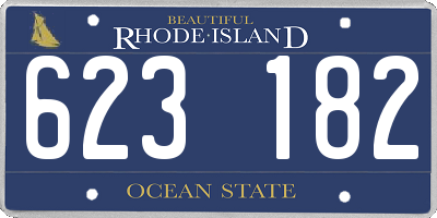 RI license plate 623182