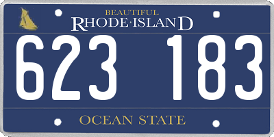 RI license plate 623183