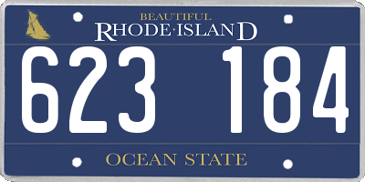 RI license plate 623184