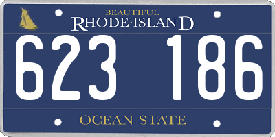RI license plate 623186