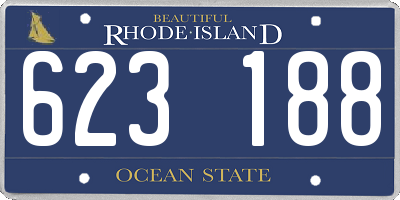 RI license plate 623188
