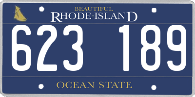 RI license plate 623189