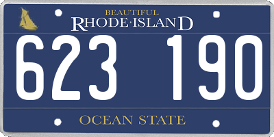 RI license plate 623190
