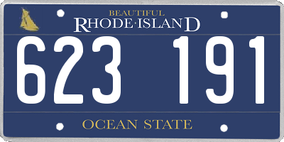 RI license plate 623191