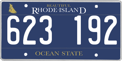 RI license plate 623192